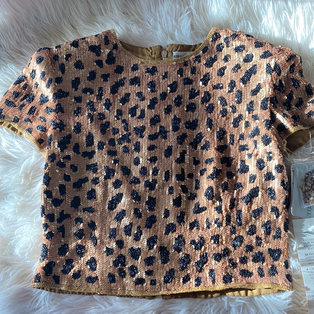 Adrianna Papéll Evening Sequin Top